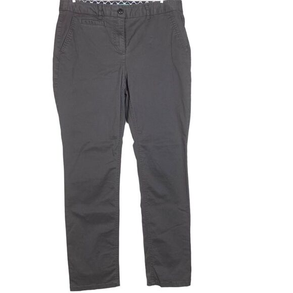 Boden Straight Leg Gray Chino Pants Women’s Size 6 Stretch Cotton Blend - Picture 2 of 6